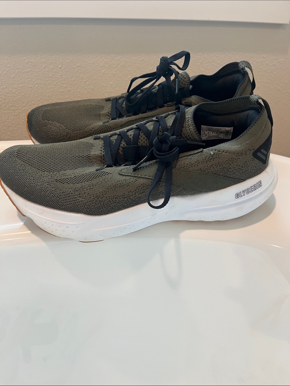 Brooks Glycerin Olive Green and Black Men's Running Shoes